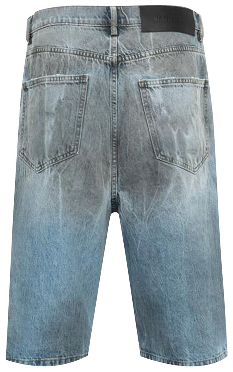 Nahmias Thrashed Baggy 5 Pocket Shorts Denim Wash