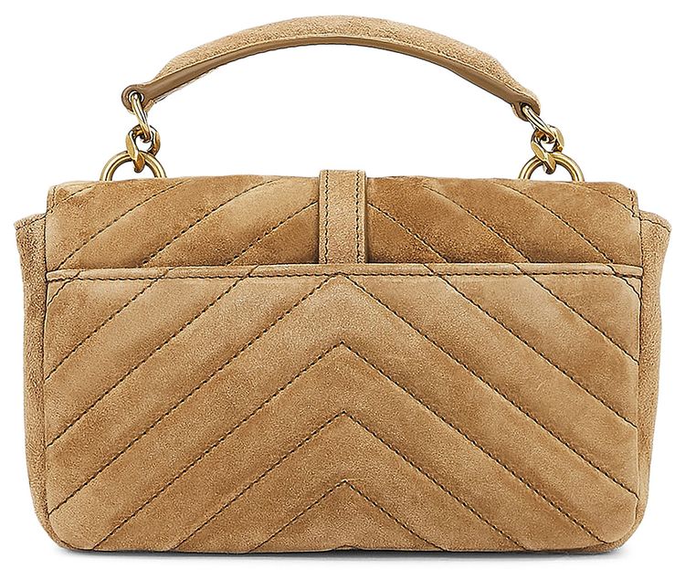 Saint Laurent Mini College Chain Bag Gold Leaf