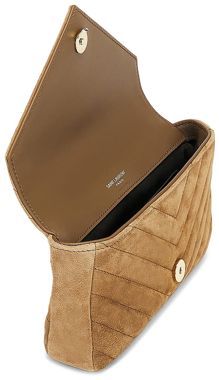 Saint Laurent Mini College Chain Bag Gold Leaf