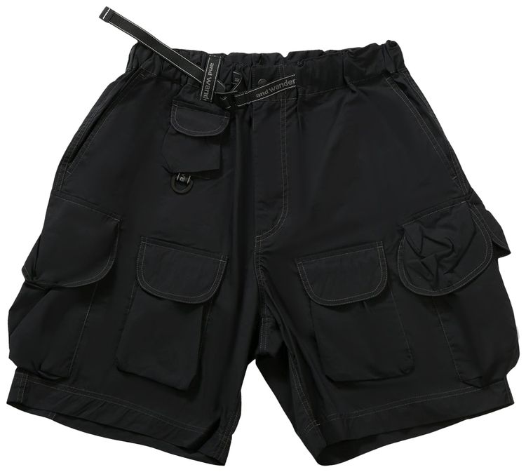 And Wander Multi Pocket Short Pants Black