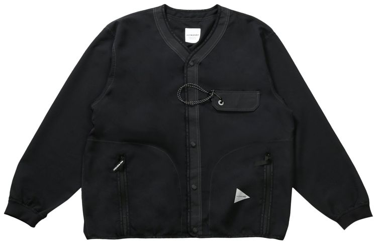 And Wander Vent Cardigan Black