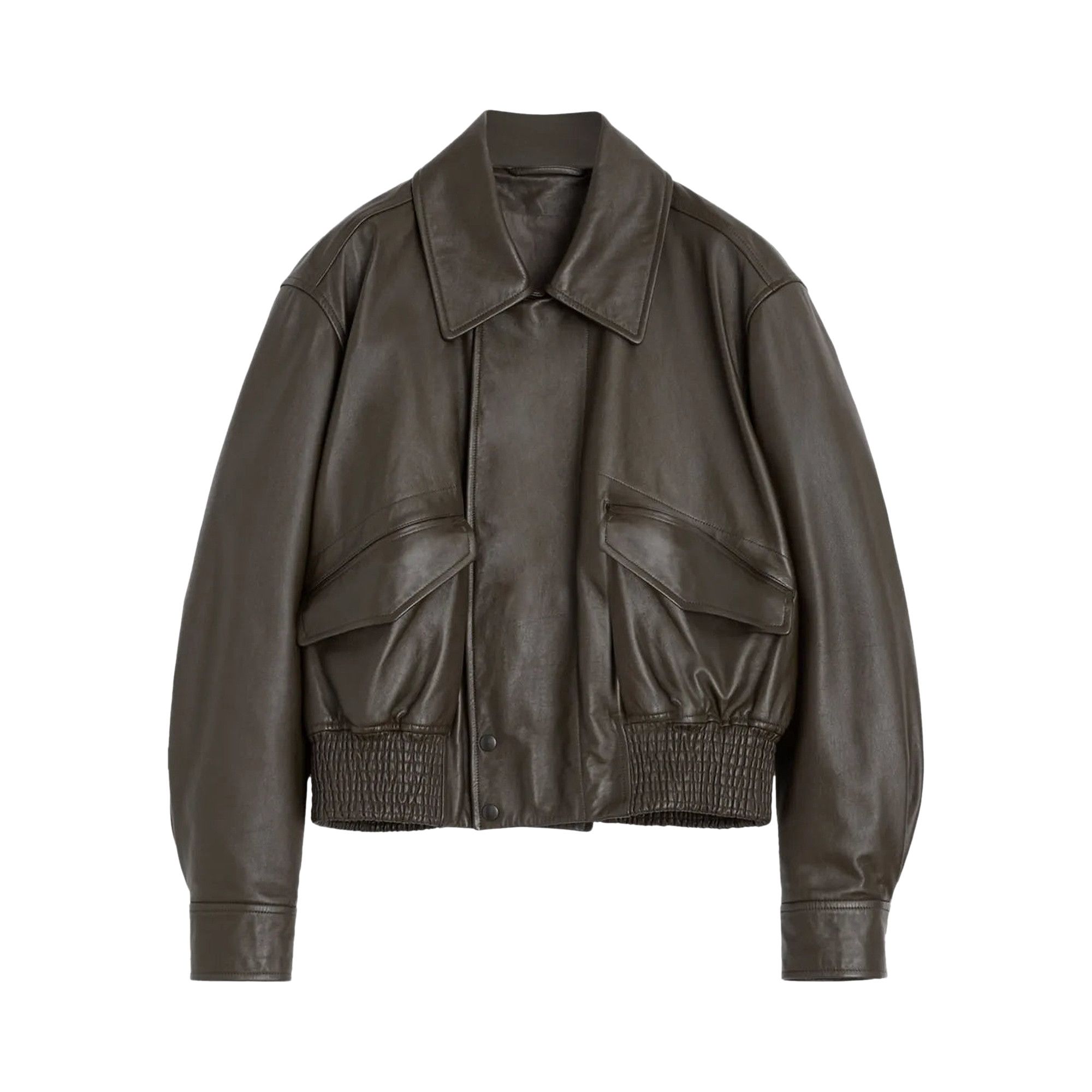 Buy Lemaire Leather Blouson 'Mushroom' - OW1135 LL0095 BR440