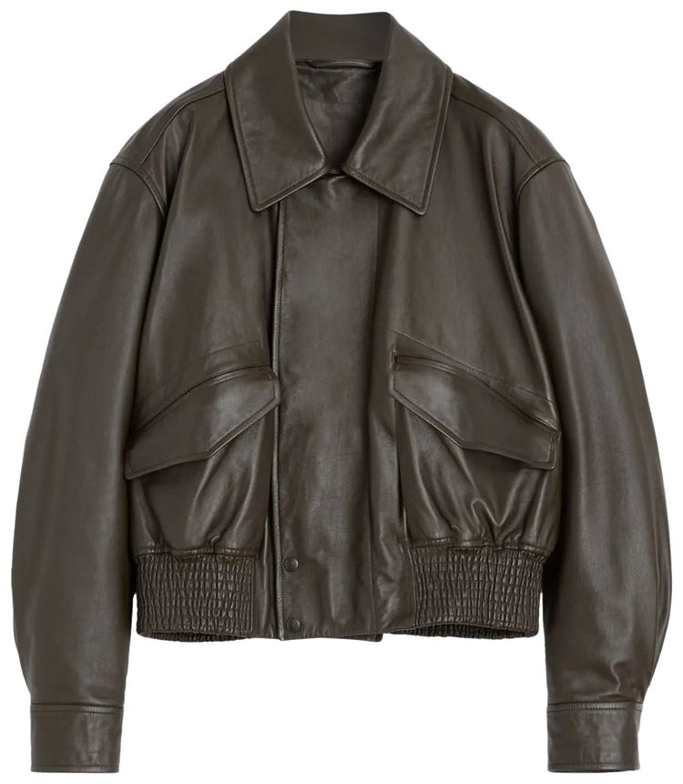 Lemaire Leather Blouson Mushroom