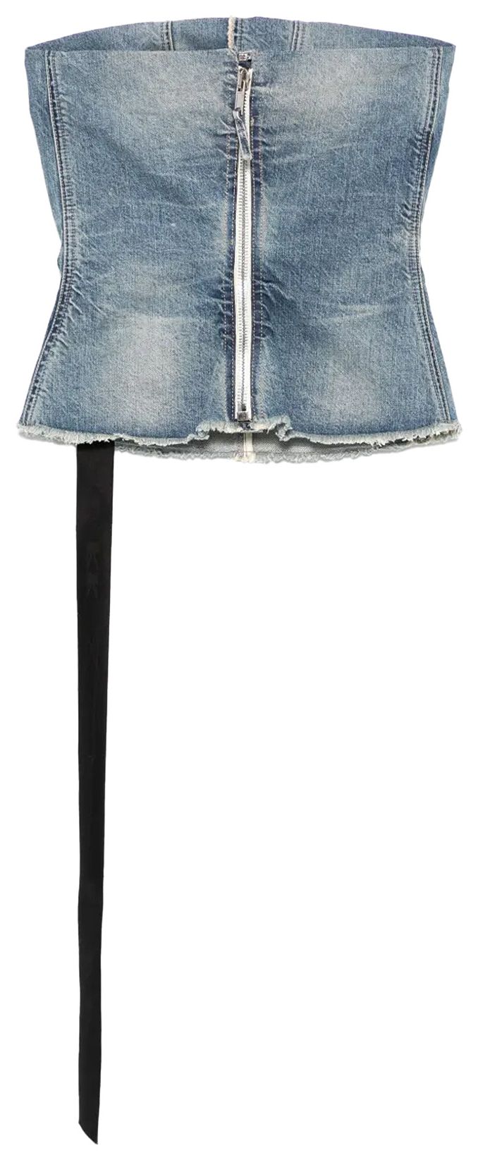 Rick Owens DRKSHDW Denim Bustier Top Washed Indigo