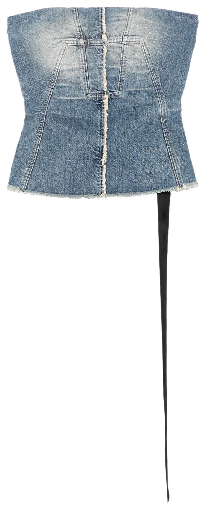 Rick Owens DRKSHDW Denim Bustier Top Washed Indigo