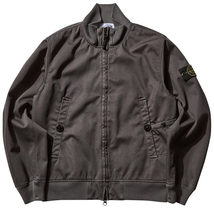 Stone Island Compass Patch Bomber Jacket Charcoal