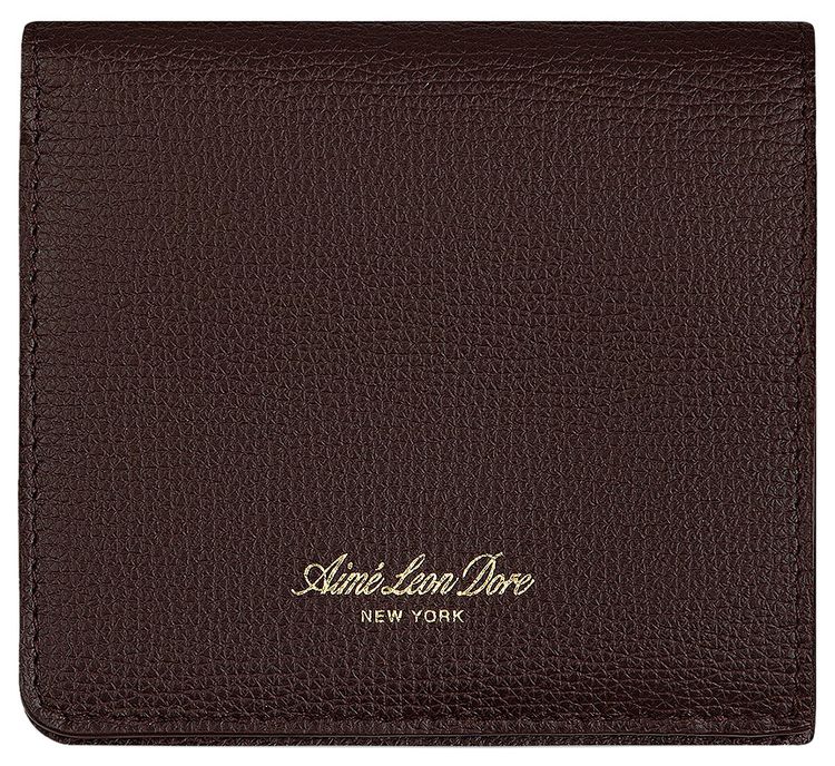 Aime Leon Dore Full Grain Leather Bi Fold Wallet Oxblood