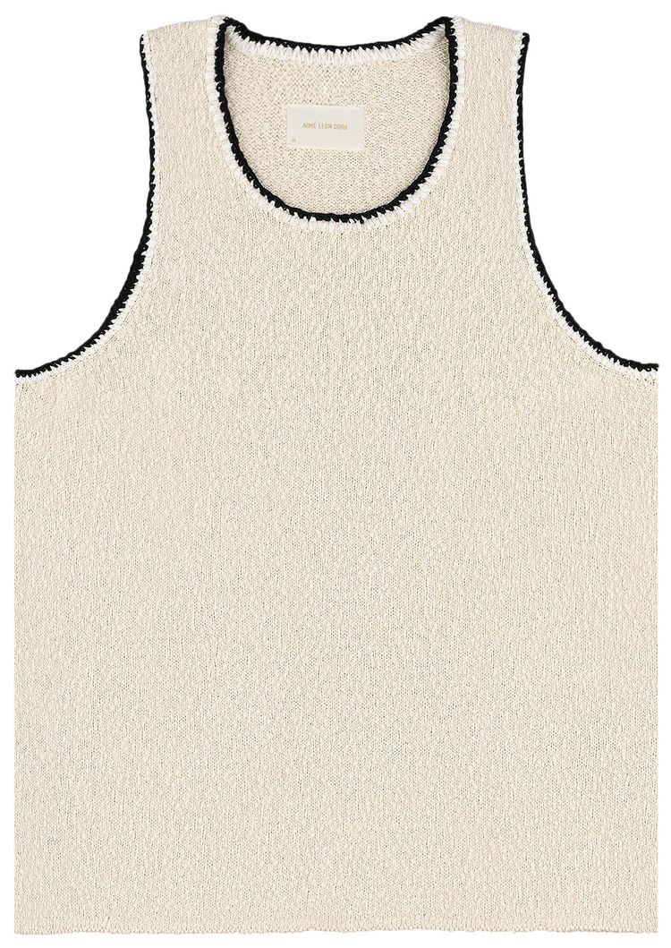 Aime Leon Dore Slub Knit Tank Top Cream