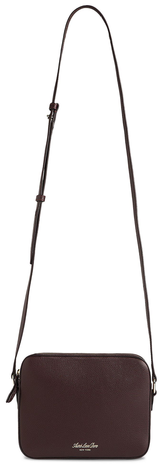 Aime Leon Dore Full Grain Leather Shoulder Bag Oxblood