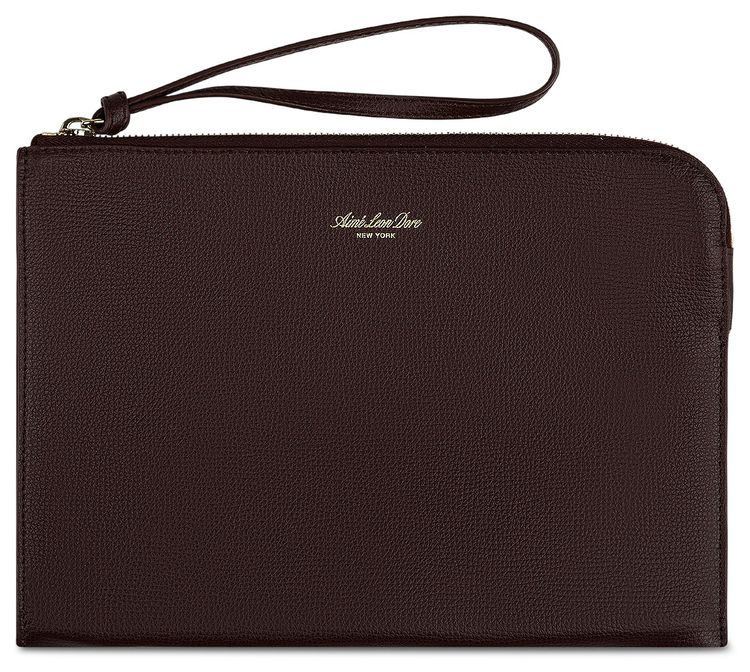 Aime Leon Dore Full Grain Small Leather Pouch Oxblood