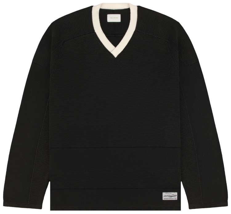 Aime Leon Dore Knit Hockey Jersey Jet Black