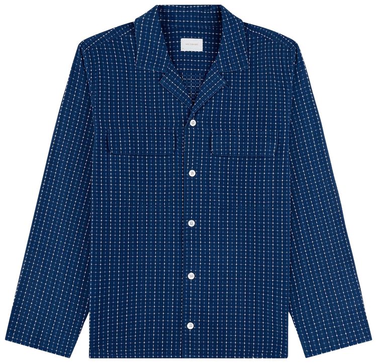 Aime Leon Dore Lightweight Patterned Leisure Shirt Blue
