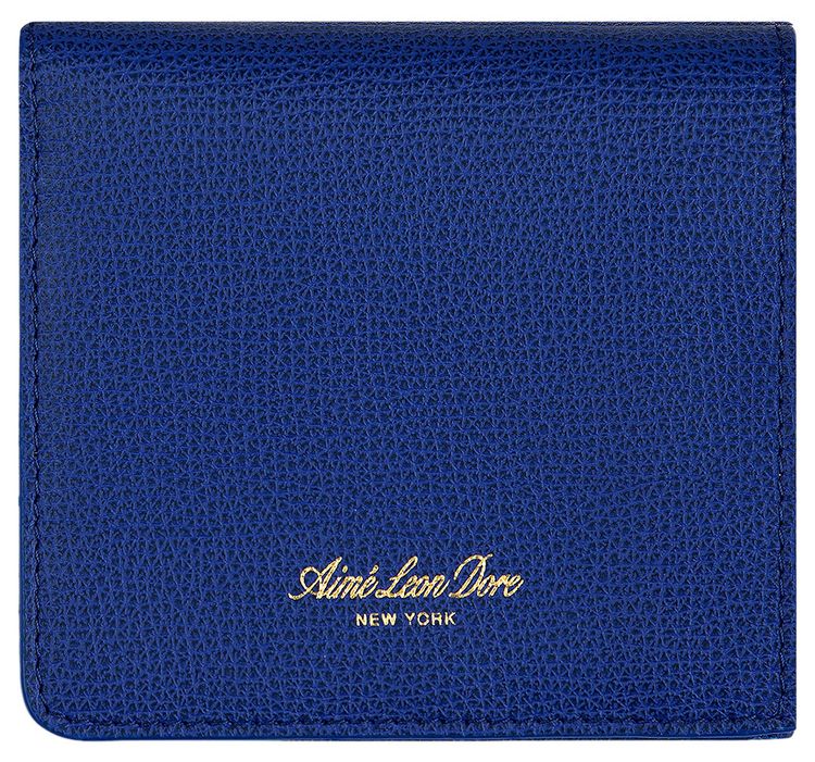 Aime Leon Dore Full Grain Leather Bi Fold Wallet Royal