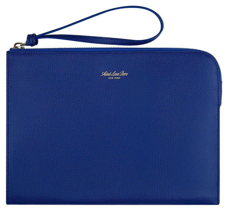 Aime Leon Dore Full Grain Small Leather Pouch Royal