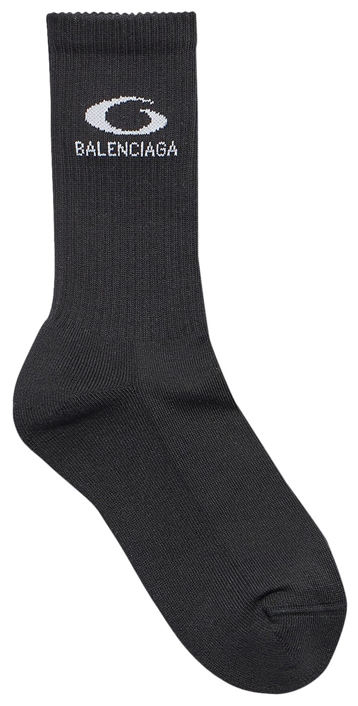 Balenciaga Loop Sports Icon Socks BlackWhite