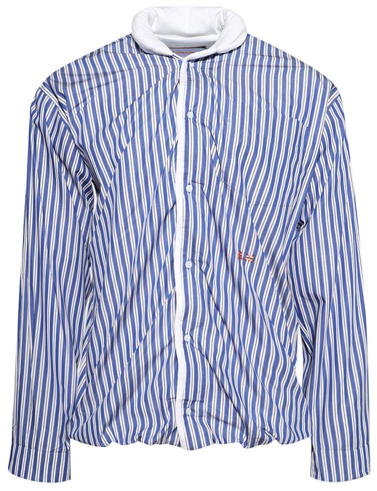 BLUEMARBLE Striped Pillow Shirt Blue