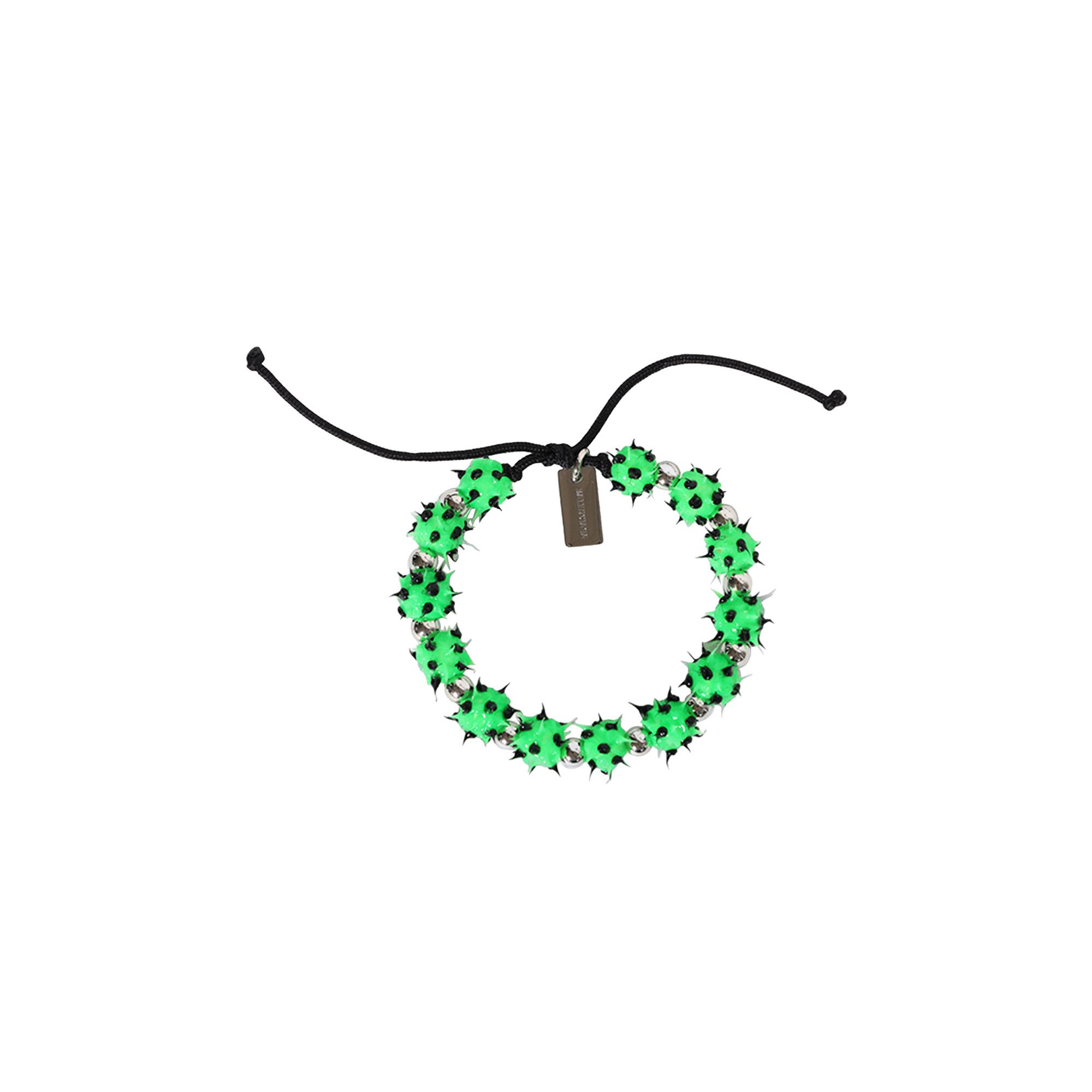 Buy Balenciaga Spike Detailed Bracelet 'Green/Black/Silver