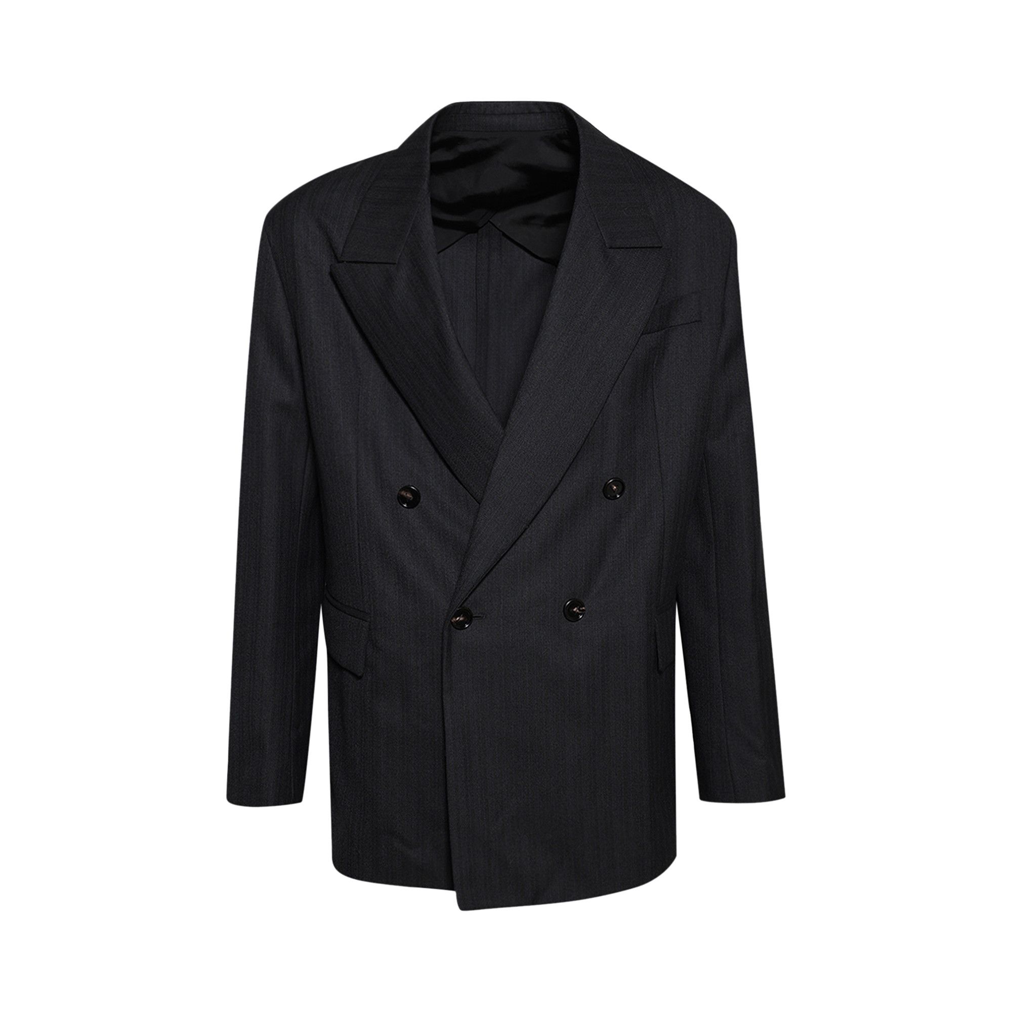 Buy Bottega Veneta Striped Wool Jacket 'Black/Dark Blue