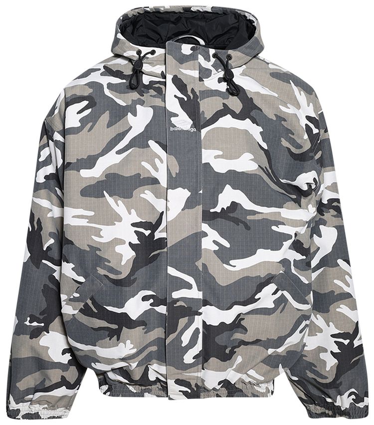 Balenciaga Camo Ski Parka Grey