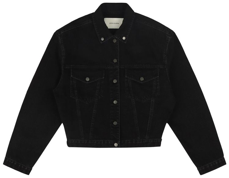 Entire Studios Shrunken Denim Jacket Magnetite