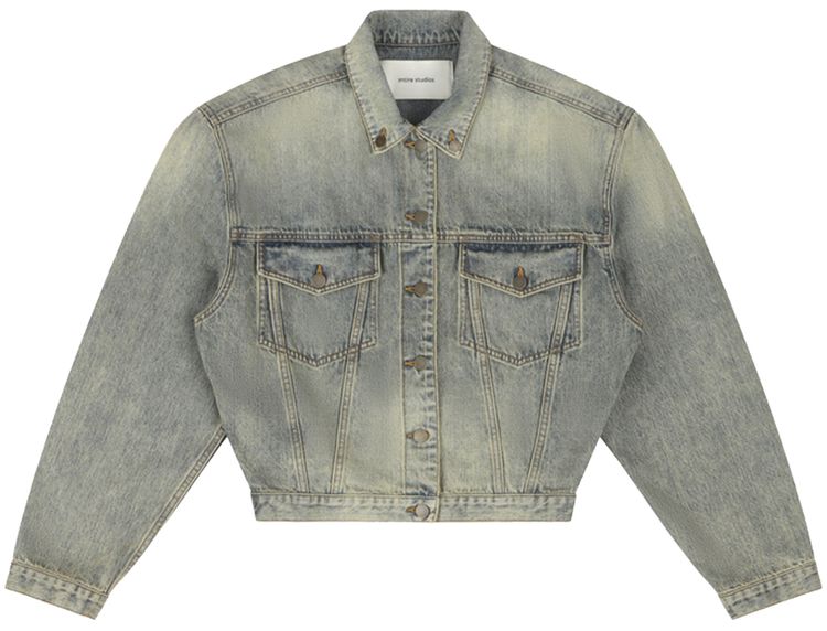 Entire Studios Shrunken Denim Jacket Surface Wave