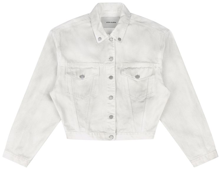 Entire Studios Shrunken Denim Jacket Bone