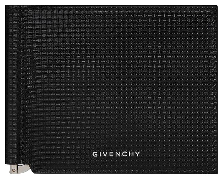 Givenchy Logo Printed Bill Clip Wallet Black