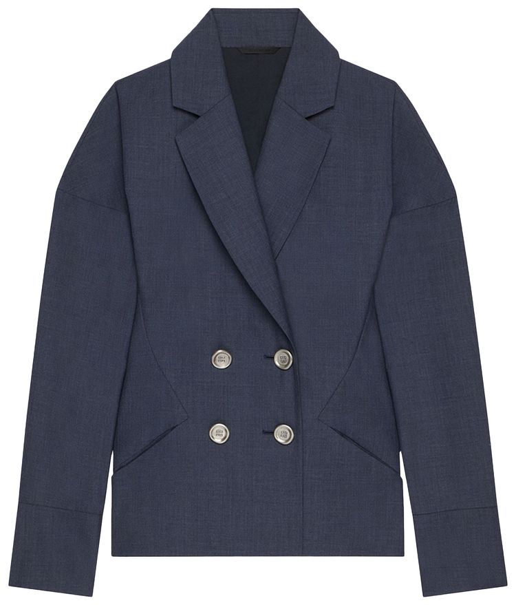Givenchy Cuffed Jacket Denim Blue