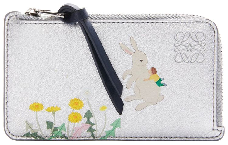 Loewe Rabbit Coin Card Holder Silver