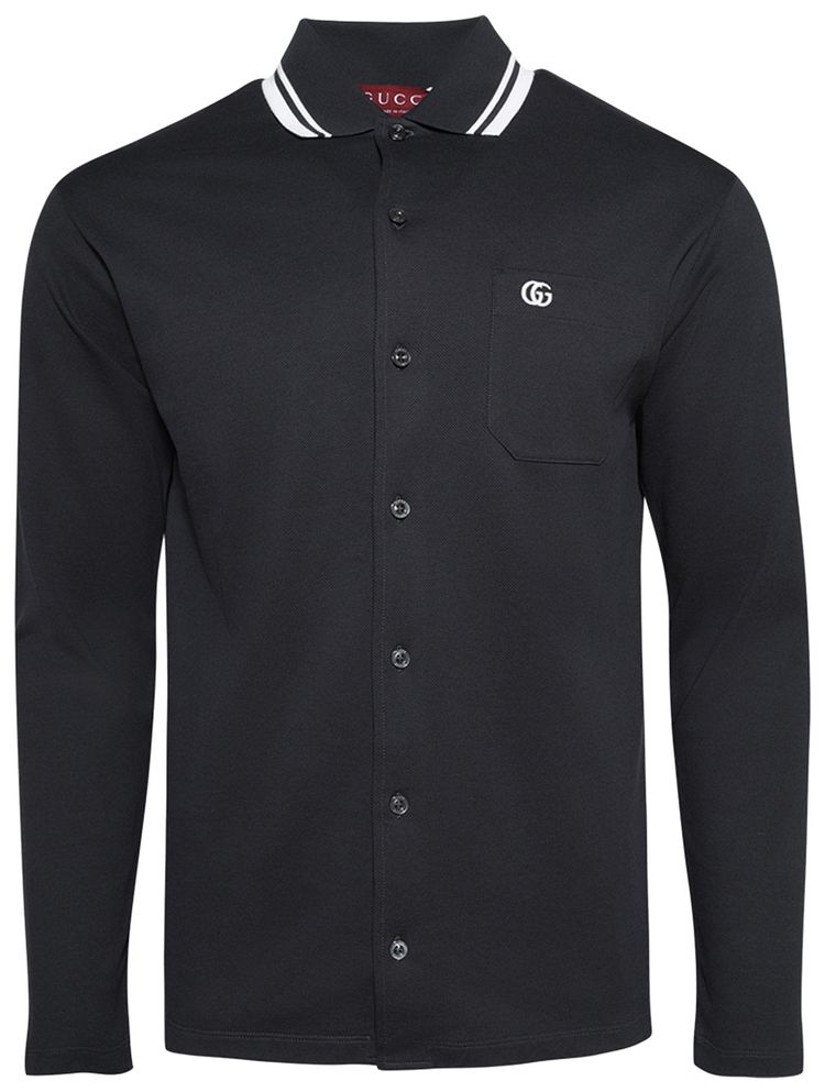 Gucci Long Sleeve Polo Anthracite