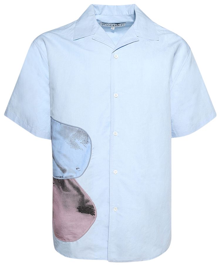 JW Anderson Balloon Embroidery Short Sleeve Shirt Light Blue