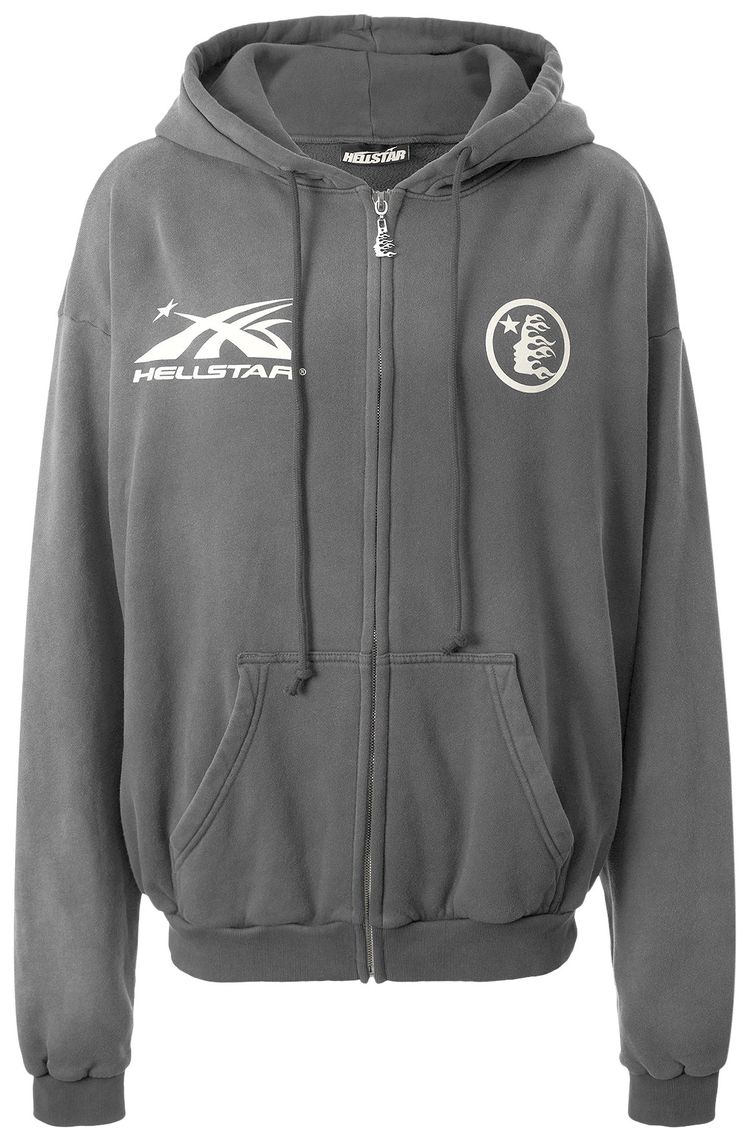 Hellstar Hs Logo Zip Up Grey