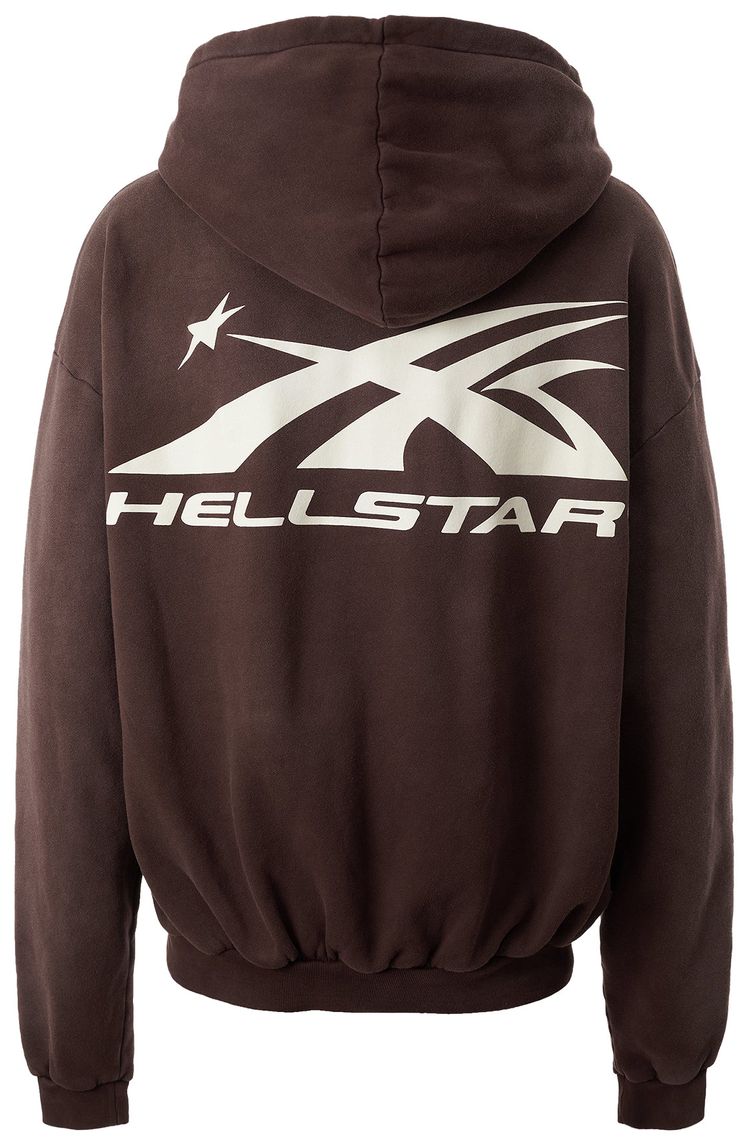 Hellstar Hs Logo Zip Up Brown