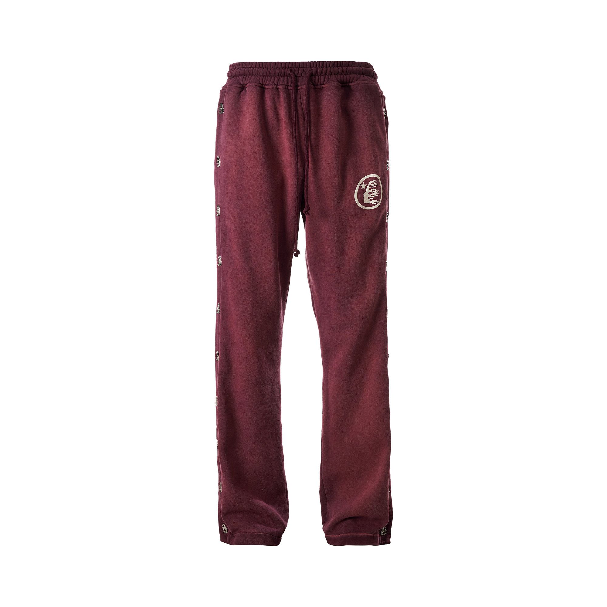 Buy Hellstar Mirror Face Sweatpants 'Burgundy' - HSCC01PN01