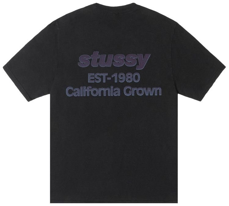 Stussy California Grown Tee Pigment Dyed Black
