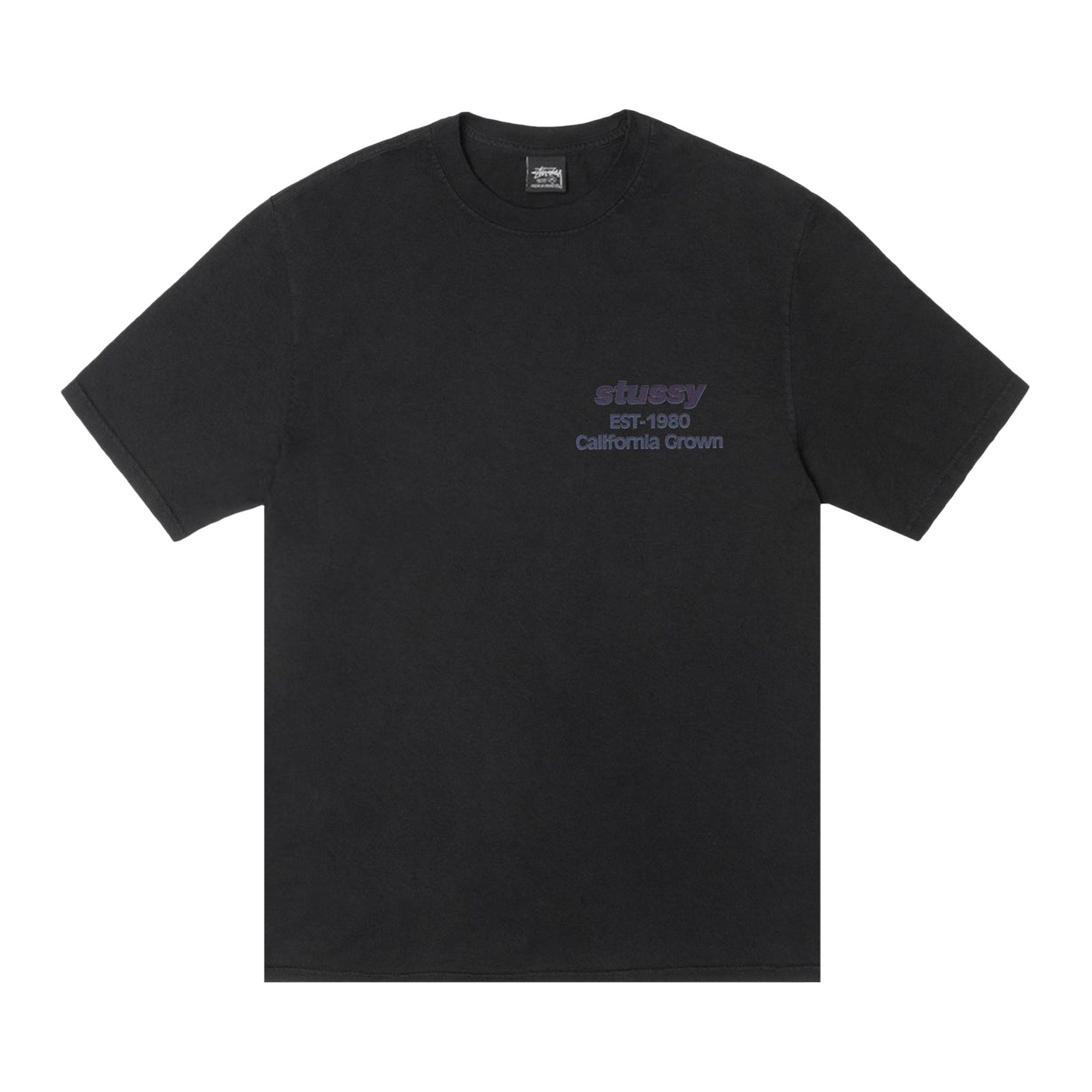 Buy Stussy California Grown Tee Pigment Dyed 'Black' - 1905135