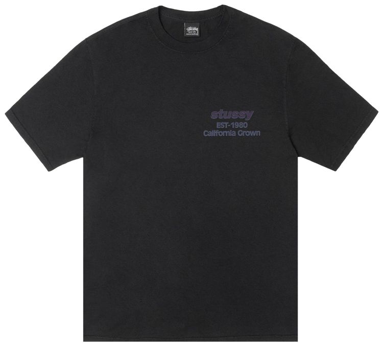 Stussy California Grown Tee Pigment Dyed Black
