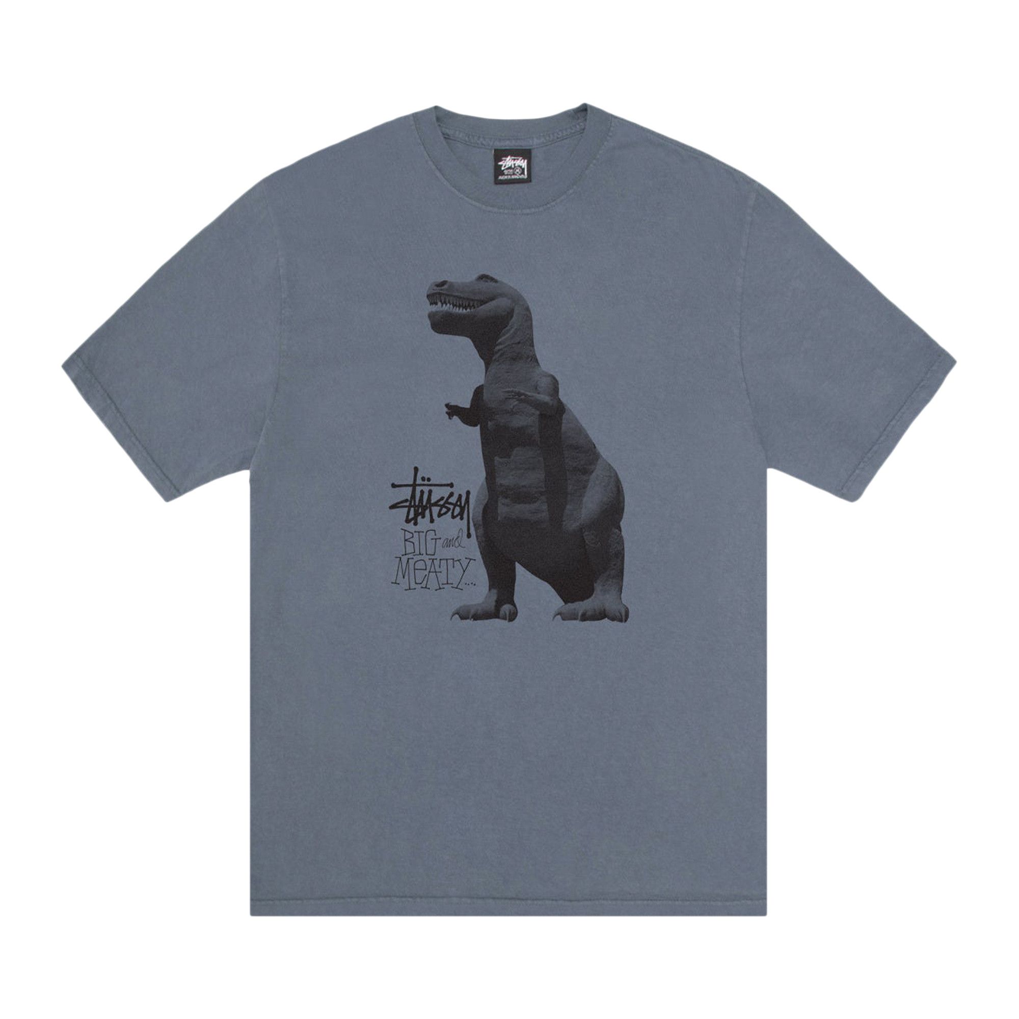 Buy Stussy Big & Meaty Tee Pigment Dyed 'Navy' - 1905133 NAVY | GOAT