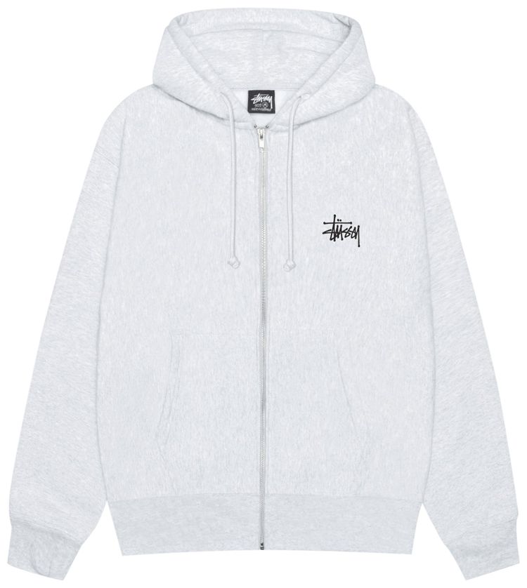 Stussy Big  Meaty Zip Hoodie Ash Heather