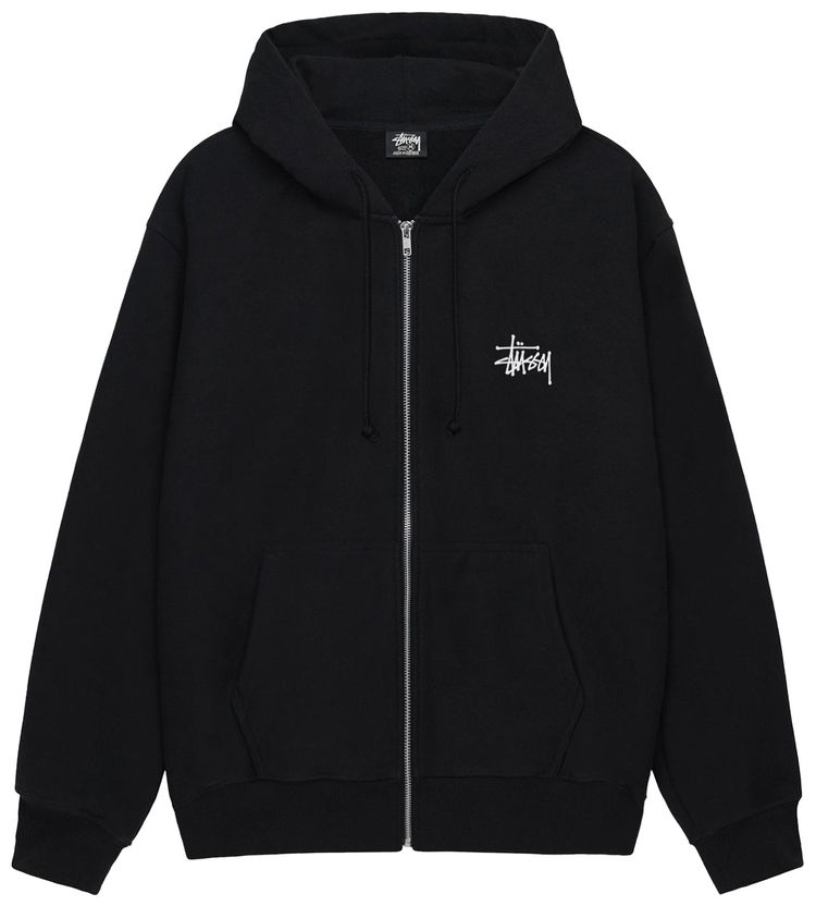 Stussy Big  Meaty Zip Hoodie Black