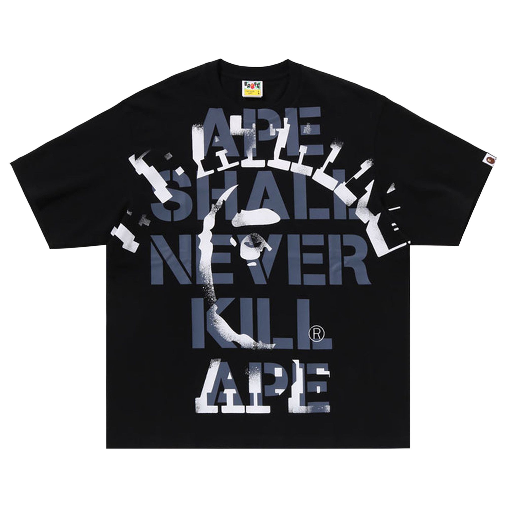 【A BATHING APE】3色展開 GARMENT DYE SPRAY PRINT COLLEGE TEE GARMENT DYE SPRAY PRINT COLLEGE RELAXED FIT TEE MENS – eu