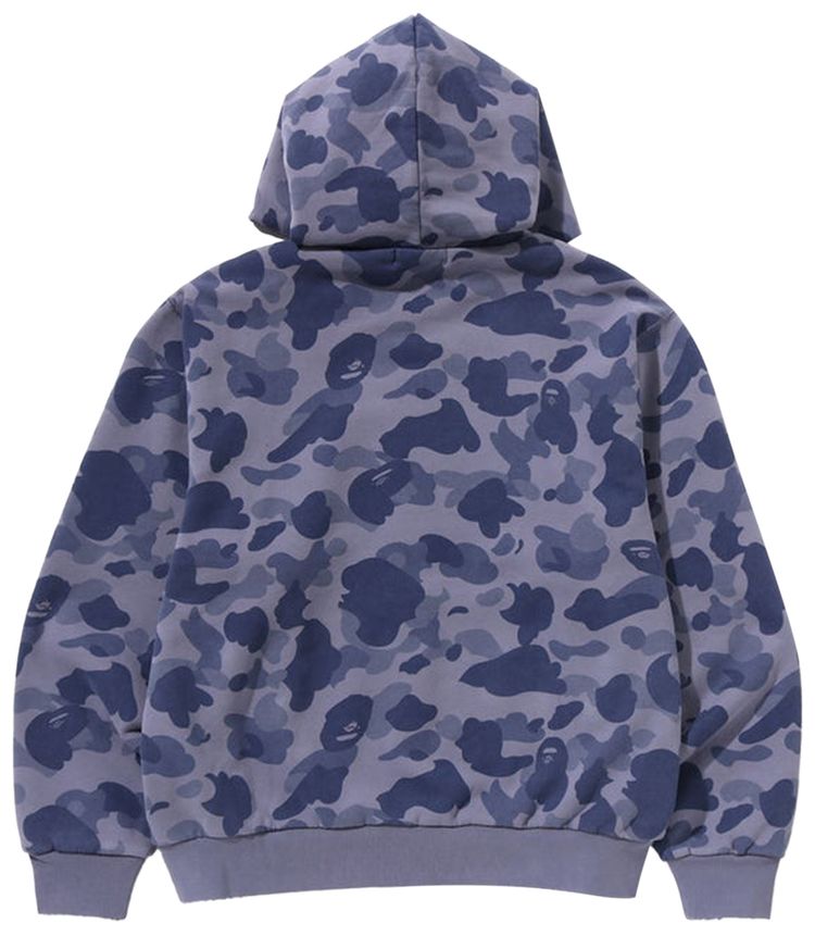 BAPE 1st Camo Heavy Wash Cropped Fit Zip Hoodie Charcoal