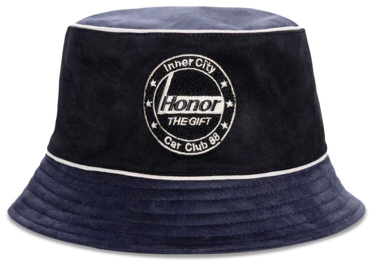 Honor The Gift Faux Suede Bomber Bucket Hat Navy