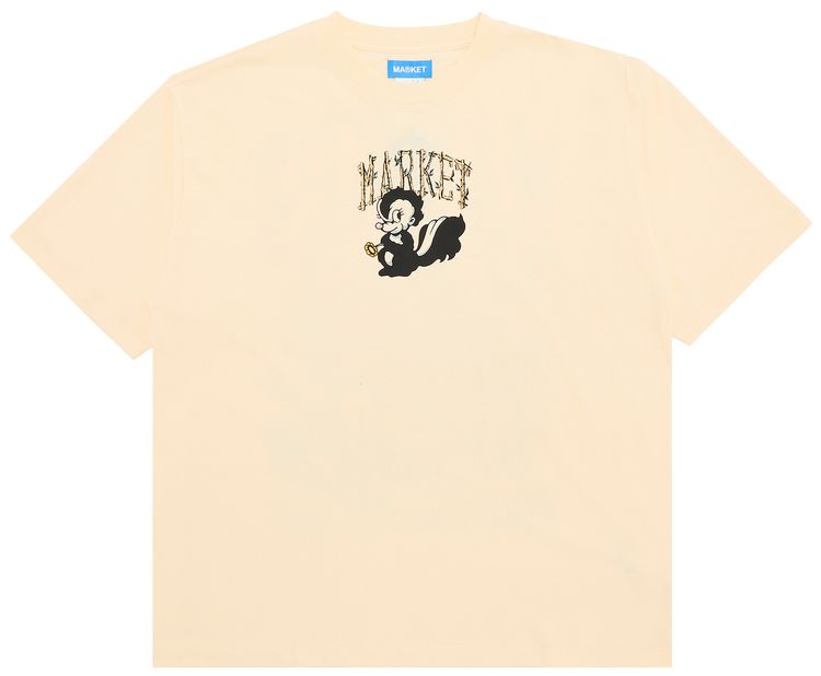 Market Smiley Quiet Cabin T Shirt Butter Cream