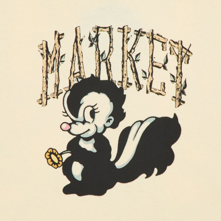 Market Smiley Quiet Cabin T Shirt Butter Cream