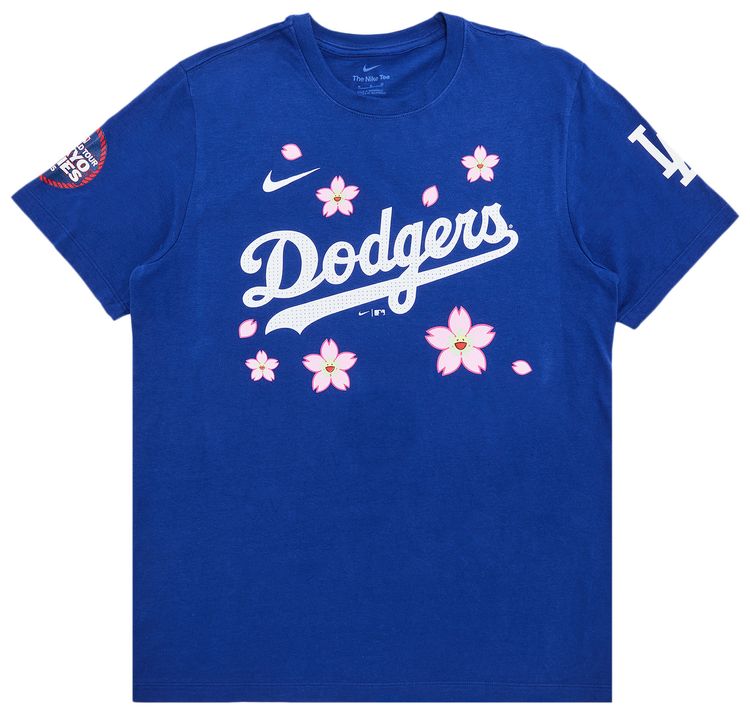 Nike x Takashi Murakami x MLB World Tour Tokyo Series 2025 Betts Dodgers Short Sleeve Tee Blue