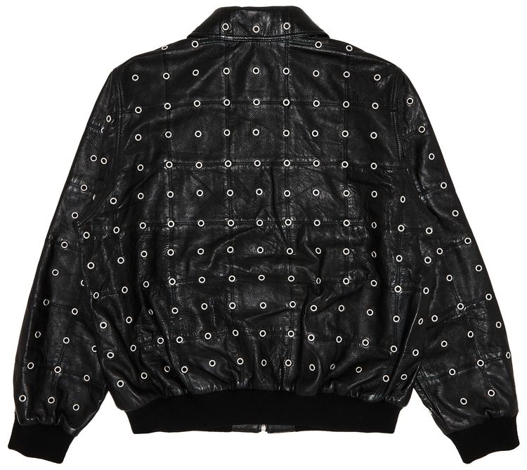Pre Owned CELINE Leather Eyelet Cut Out Jacket Black From the Closet of Pusha T