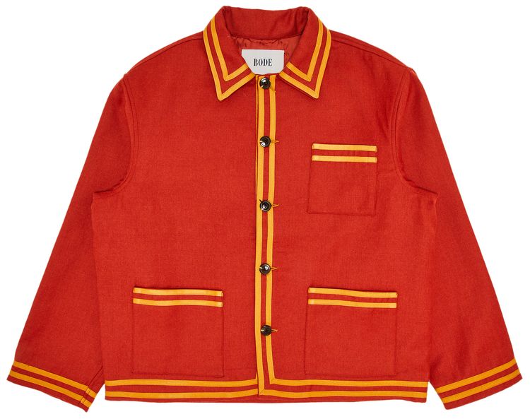 Pre Owned Bode Society Club Jacket Red From the Closet of Pusha T