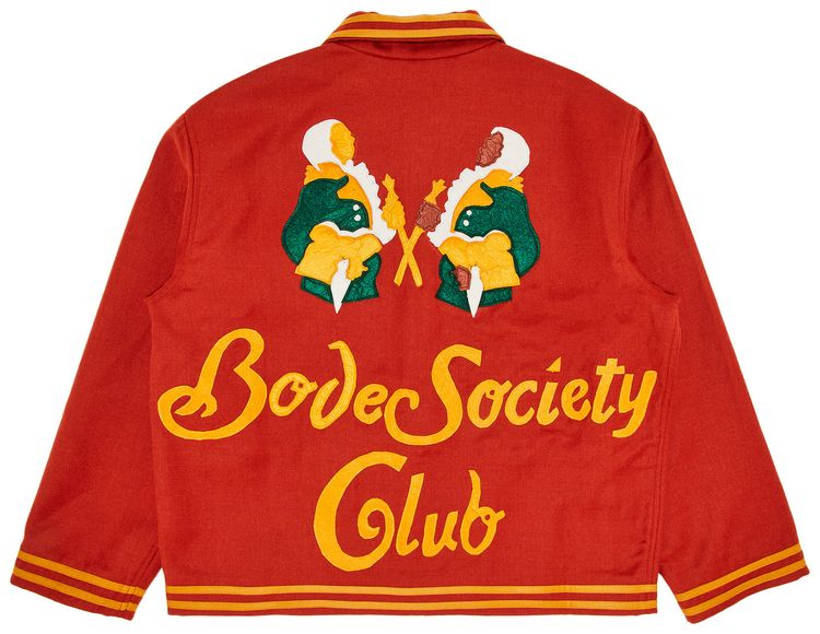 Pre Owned Bode Society Club Jacket Red From the Closet of Pusha T