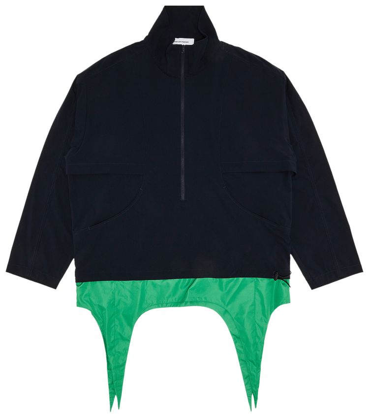 Pre Owned Kiko Kostadinov Depero Packable Pullover Dark NavyFern Green From the Closet of Pusha T